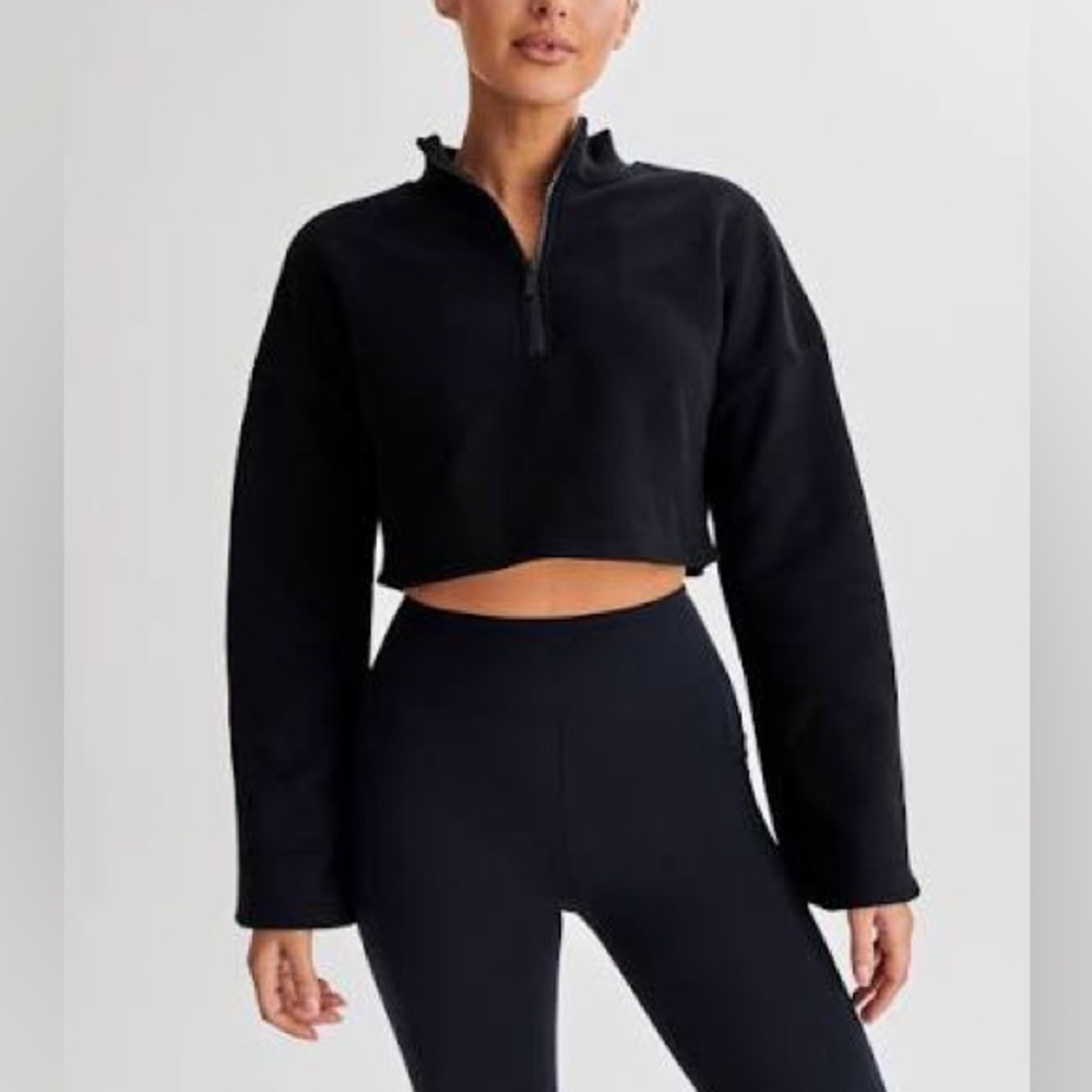 Meshki | Dempsey Zip Flared Jumper - Black